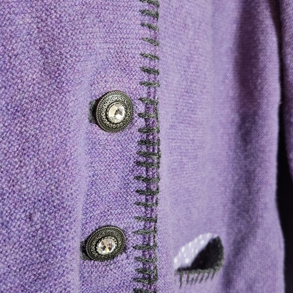 Purple cardigan wool Giesswein - Picture 5 of 12